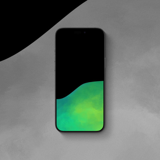 Duo Blot Green - iPhone Wallpaper