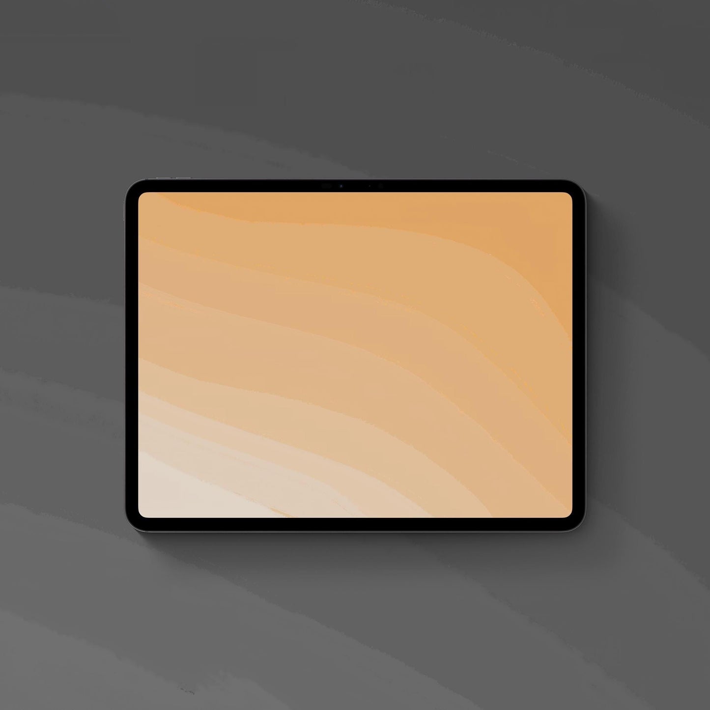 Pastel Ripples Mandarine - iPad Wallpaper