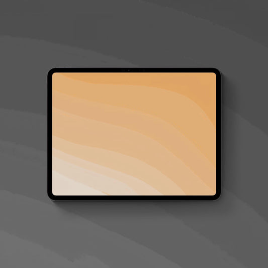 Pastel Ripples Mandarine - iPad Wallpaper