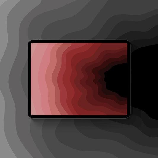 Ocean Depths Red - iPad Wallpaper