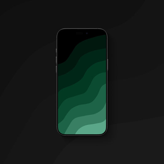 Waves Green - iPhone Wallpaper