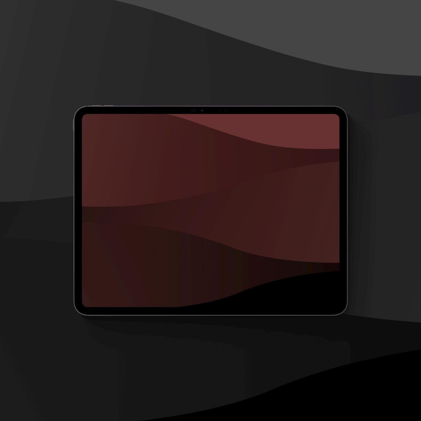 Nighttime Hills Red - iPad Wallpaper