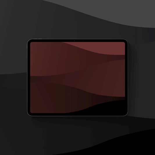 Nighttime Hills Red - iPad Wallpaper