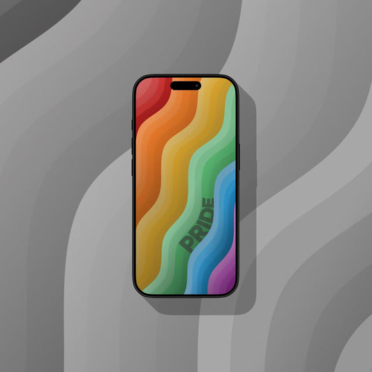Pride Ripples (Dark) - iPhone Wallpaper