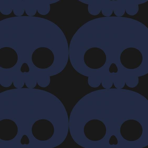 Halloween Skulls Blue - iPhone Wallpaper