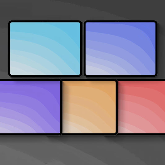 Pastel Ripples Pack - Five iPad Wallpapers