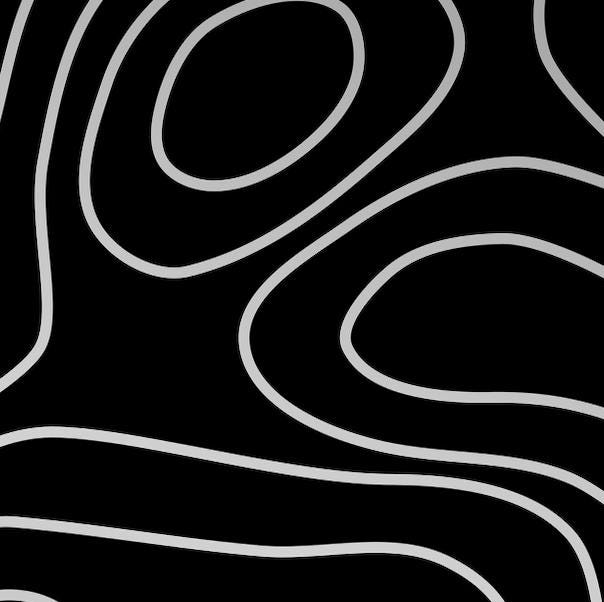 Topography Black and White - iPhone Wallpaper