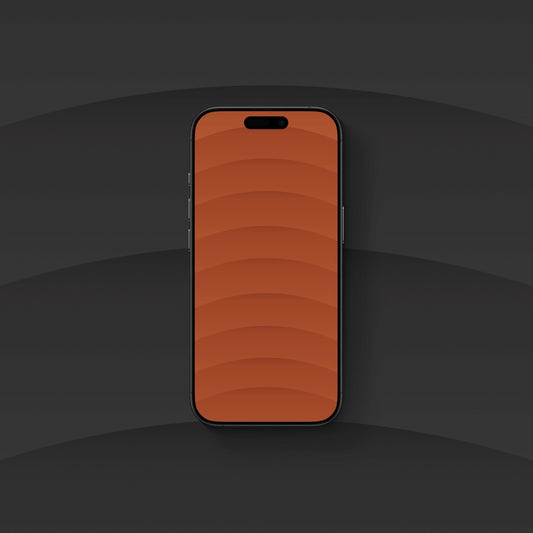 Glass Ripple Cosmic Orange - iPhone Wallpaper