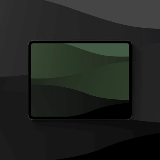 Nighttime Hills Green - iPad Wallpaper