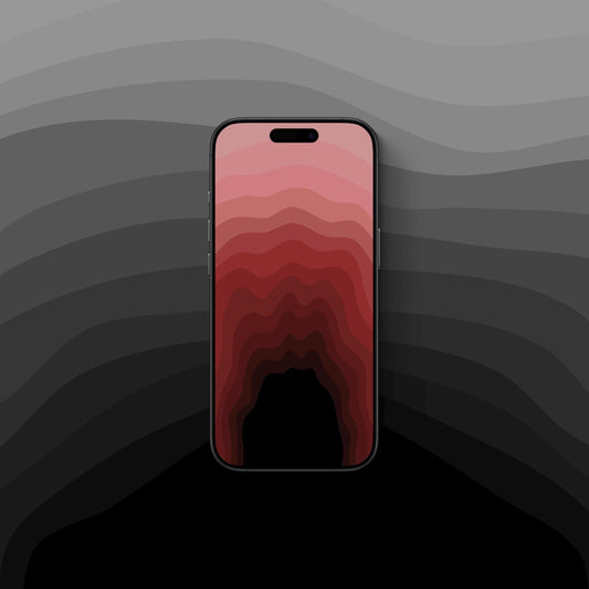 Ocean Depths Red - iPhone Wallpaper