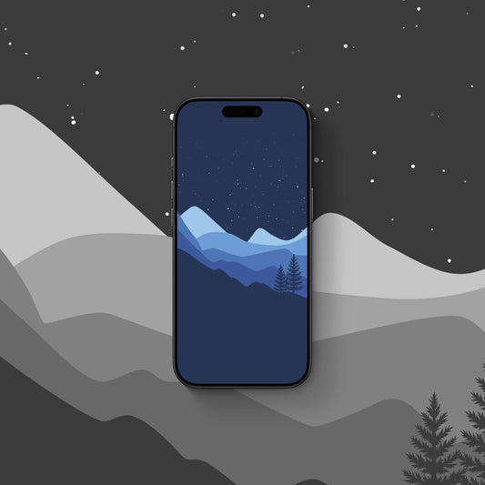 Mountainside Blue - iPhone Wallpaper