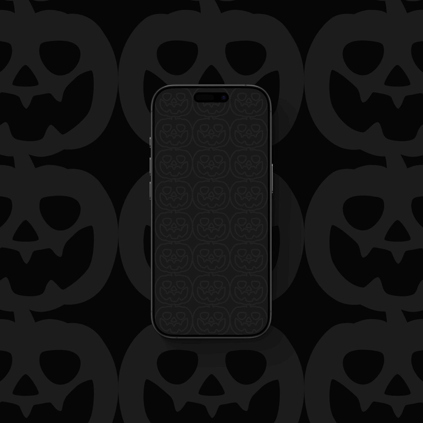 Halloween Pumpkins Greyish - iPhone Wallpaper