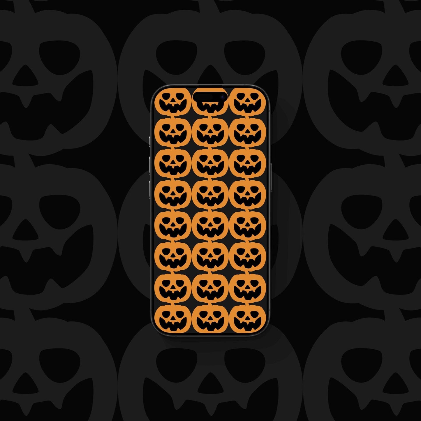 Halloween Pumpkins Orange - iPhone Wallpaper