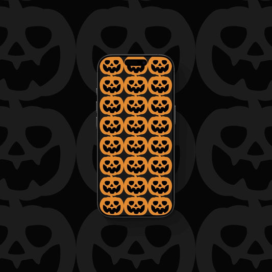 Halloween Pumpkins Orange - iPhone Wallpaper