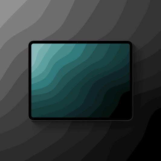 Ocean Depths Teal - iPad Wallpaper
