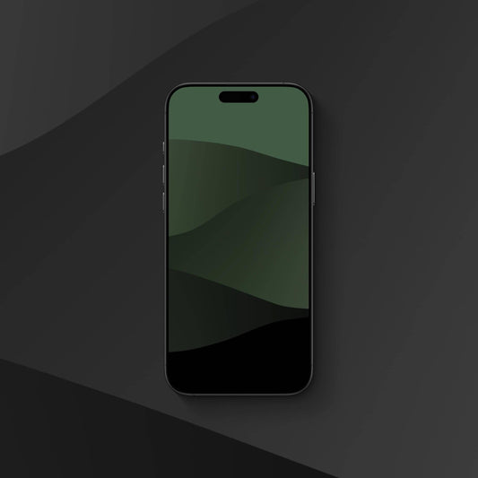 Nighttime Hills Green - iPhone Wallpaper