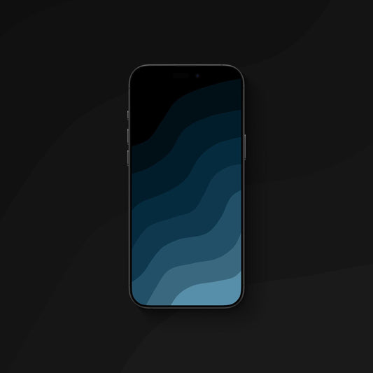 Waves Blue - iPhone Wallpaper