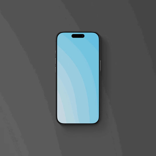 Pastel Ripples Aqua - iPhone Wallpaper