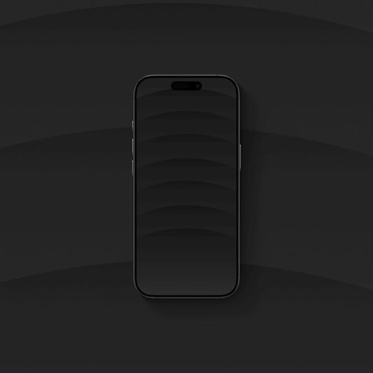 Glass Ripple Charcoal Black - iPhone Wallpaper