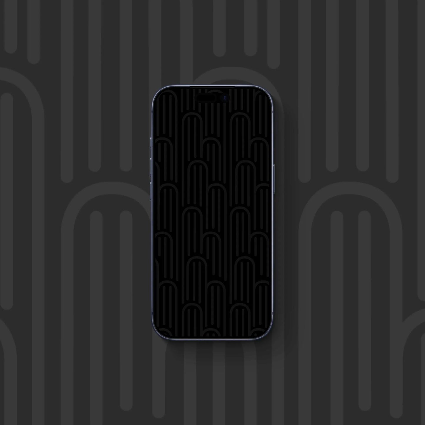 Arch Lines Black - iPhone Wallpaper