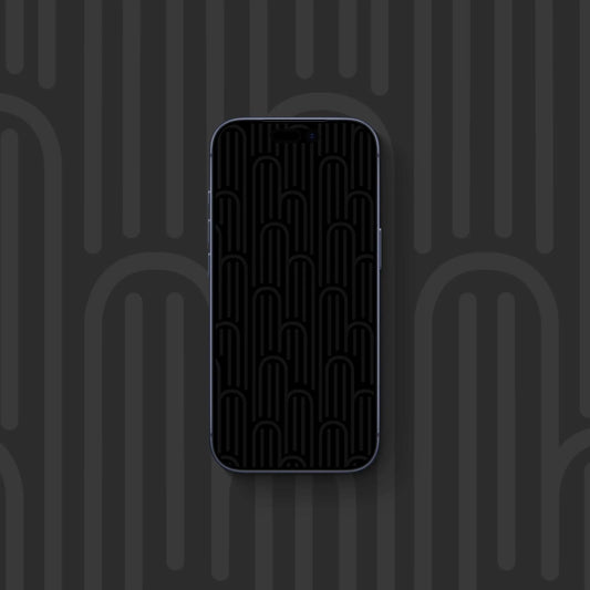 Arch Lines Black - iPhone Wallpaper