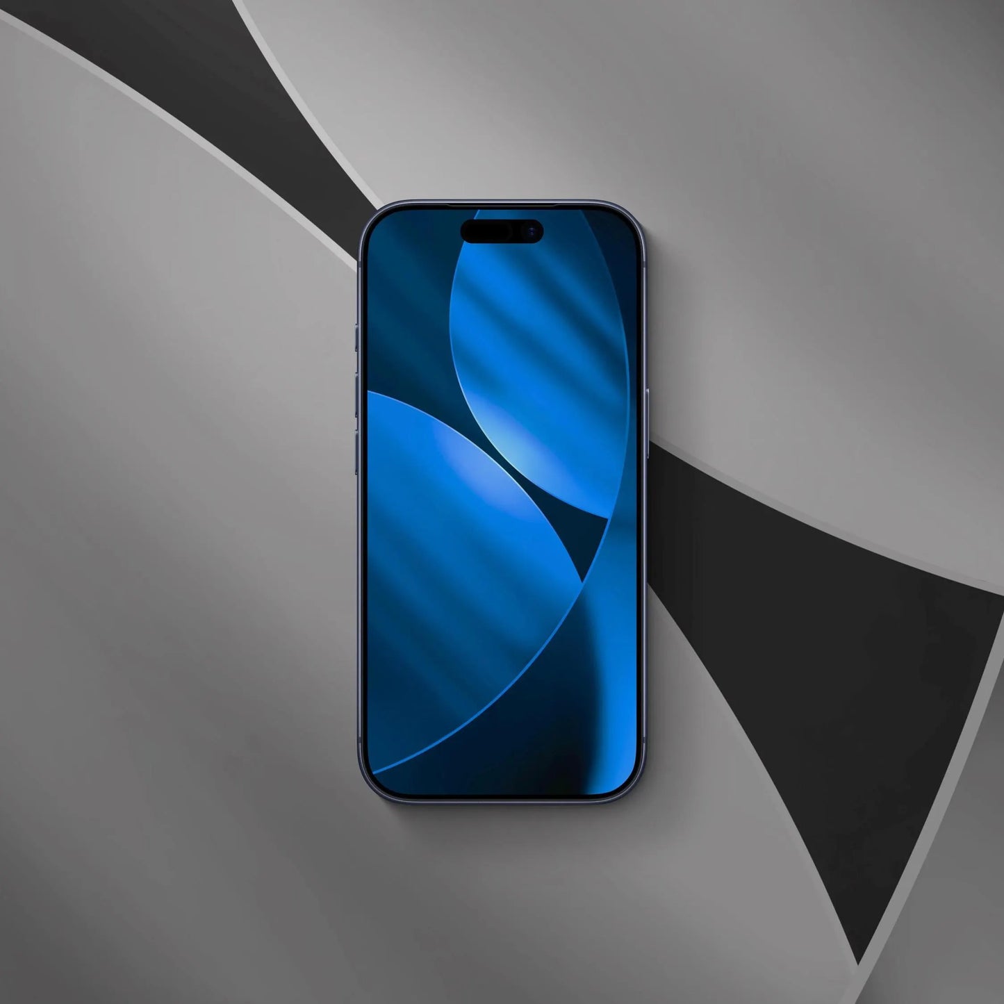 Circle Rays Blue - iPhone Wallpaper