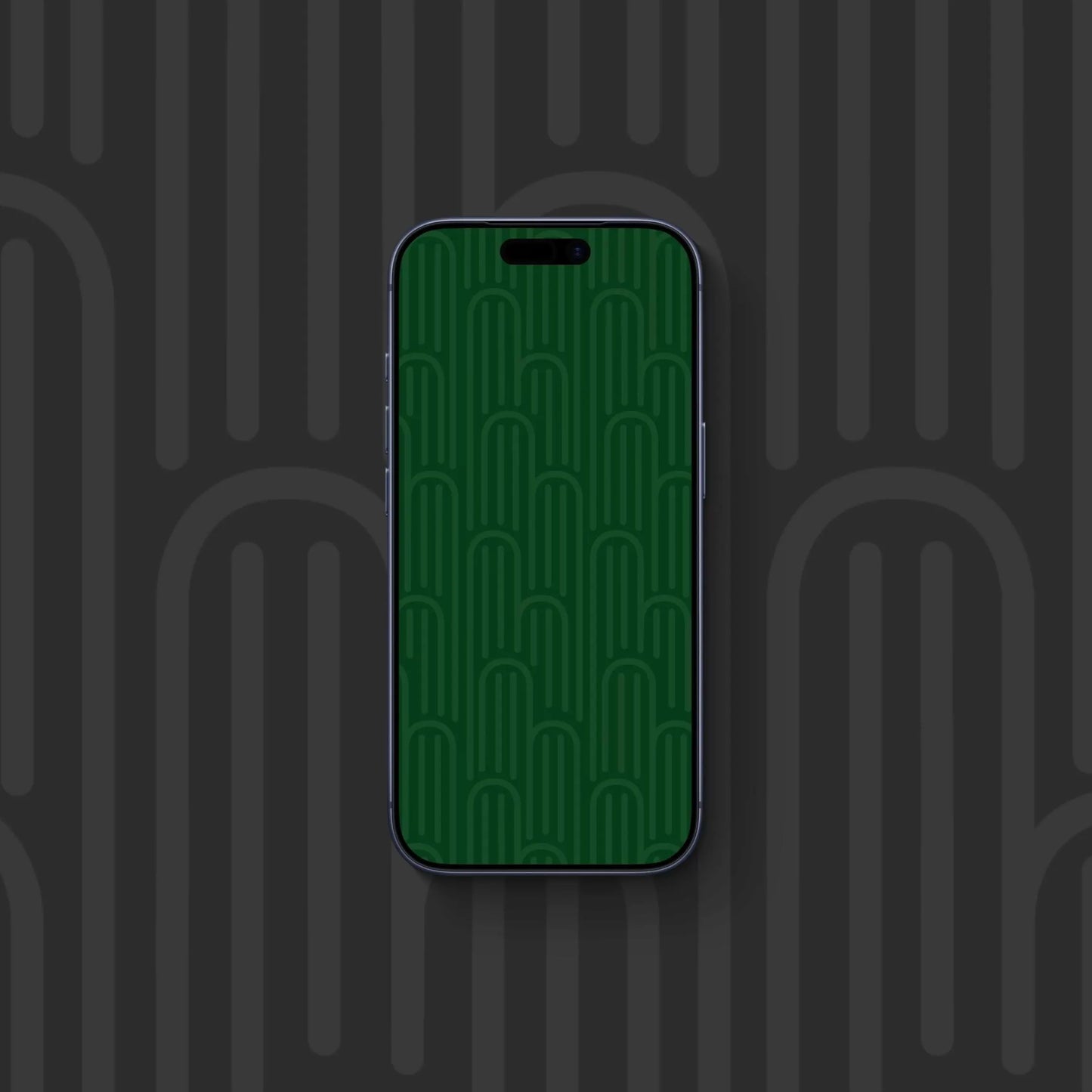 Arch Lines Green - iPhone Wallpaper