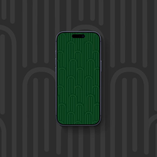 Arch Lines Green - iPhone Wallpaper