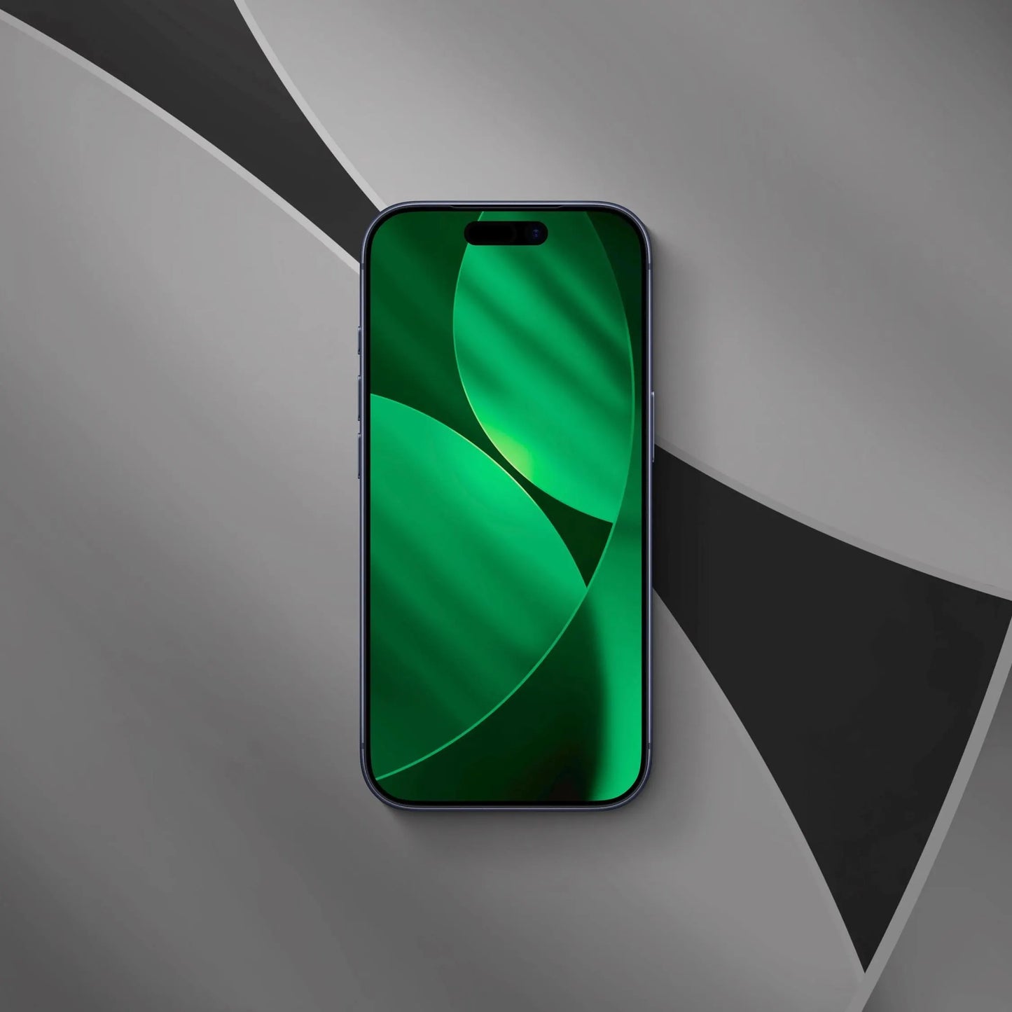 Circle Rays Green - iPhone Wallpaper